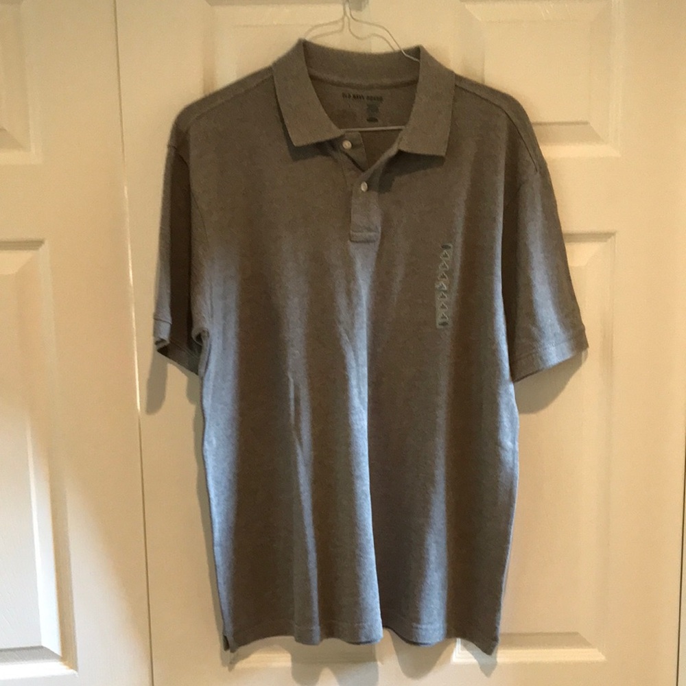 Old navy men’s polo shirt grey sz large NWT